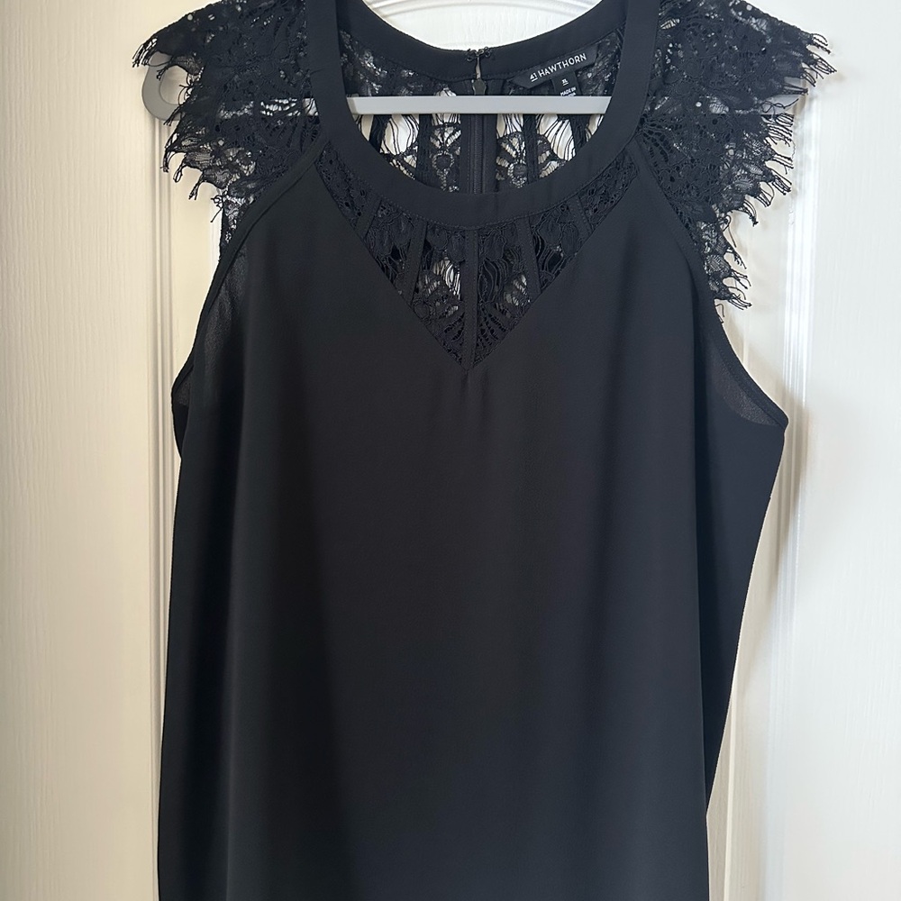 41 Hawthorn Black Embellished Tank Top